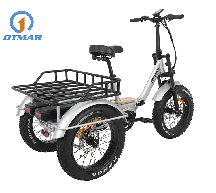 Adult China Fat Tire Dual Lithium Electric Trike Cargo Turkey E Trike for Sale 20 Inch M400 MID Motor Foldable Trike Electric with Strong Differential